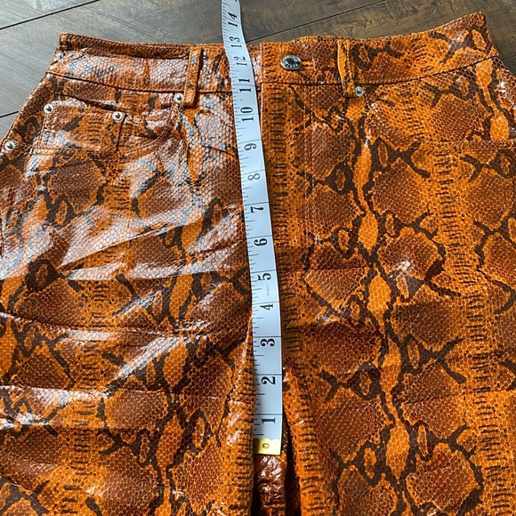 GRLFRND Snakeskin print Straight leather pants - Picture 9 of 14